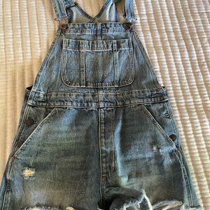 Abercrombie Jean Short Overalls